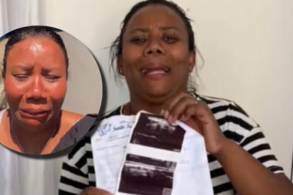 La mujer mostró las ecografías en varios videos en redes sociales.