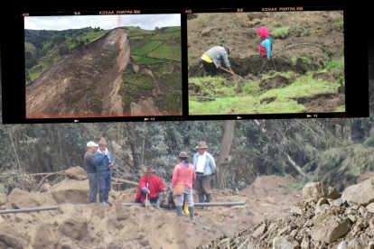 Los comuneros madrugaron para remover la tierra e instalar tuberías para el agua.