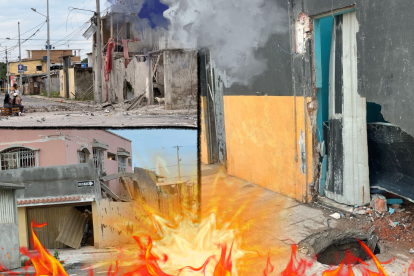 El atentado provocado en el barrio La Paz, a 200 metros de La Barraca, dejó más daños en viviendas.