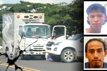 Fueron hallados a un costado de la vía, con impactos de bala.