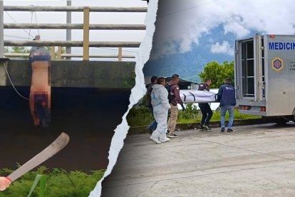 Un asesinado pendía de un puente; el otro estaba en una quebrada.