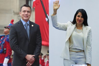 Según encuesta, hay empate técnico entre Daniel Noboa y Luisa González.