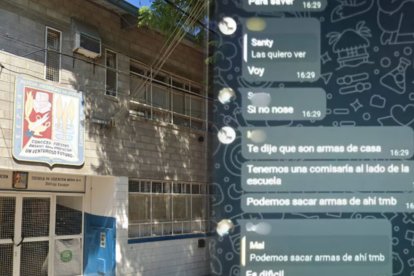 El colegio donde iba a ocurrir el incidente / Captura de pantalla de los chats de los adolescentes.