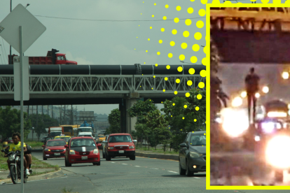 Los hombres fueron colgados en el intercambiador de tráfico de la vía a Daule. Cuando la Policía llegó, solo uno permanecía suspendido.