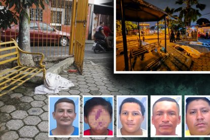 Las cinco víctimas del atentado en Durán.