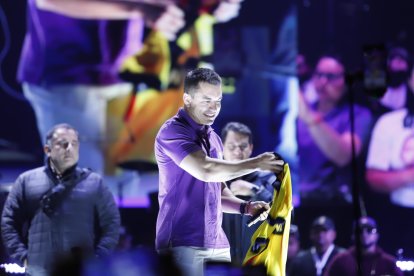 Daniel Noboa en el cierre de campaña.