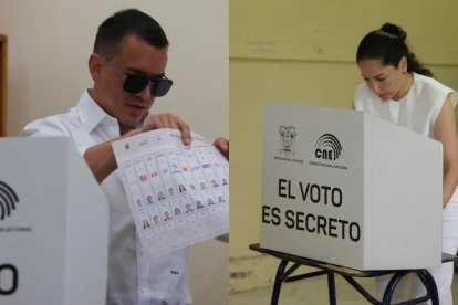 Daniel Noboa y Luisa González ejercerán su derecho  voto.