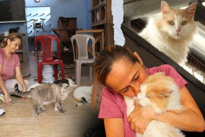 Maritza juega con sus ‘niños’, brindándoles cariño y atención en cada momento.