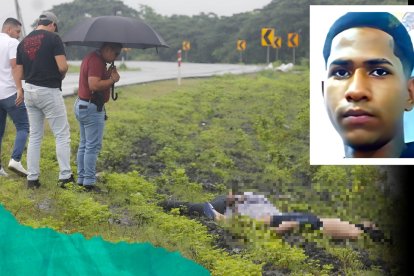 Los cuerpos estaban a un costado de la vía. Uno de ellos vestía únicamente una bermuda jean, mientras que el otro llevaba ropa completa y portaba documentos.