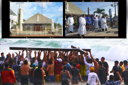 El Baño de la Cruz es una de las expresiones más representativas de los peninsulares en Semana Santa.