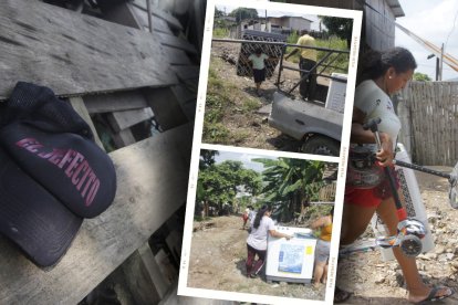 Este ciudadano sacó todas sus pertenencias de la casa y las cargó en una camioneta.