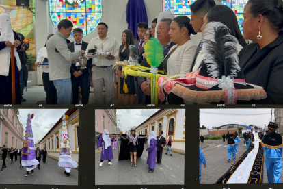 Este Viernes Santo, seis jóvenes llevarán las banderas por las calles de Saquisilí.