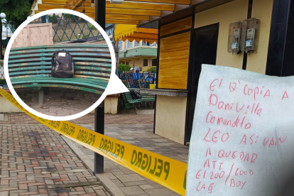 El macabro paquete habría sido dejado en horas de la madrugada.