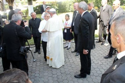 Este fue el encuentro entre Paquito y el papa Francisco en 2015.