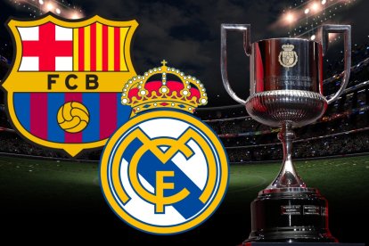 Real Madrid y FC Barcelona disputan el trofeo de la Copa del Rey.