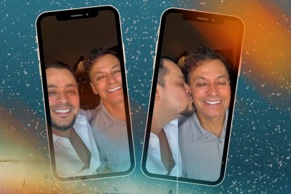 Fotos del 23 de abril Roberto y su hijo JeanPierre ya en casa.