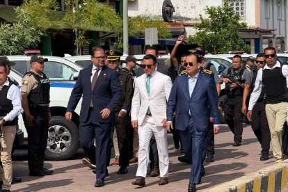 El primer mandatario realizó la entrega de 37 patrulleros en Puerto Bolívar la tarde de este miércoles 23 de abril.