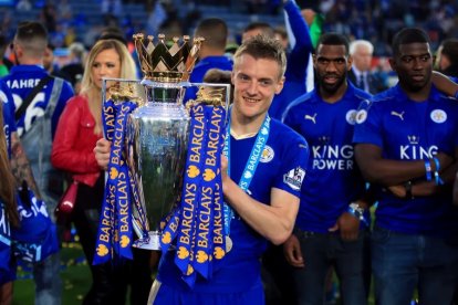 JamieVardy ganó la Premier League con el club en 2016.