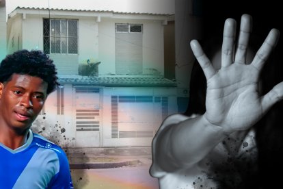 La esposa y el hijo del futbolista fueron sacados de su vivienda.