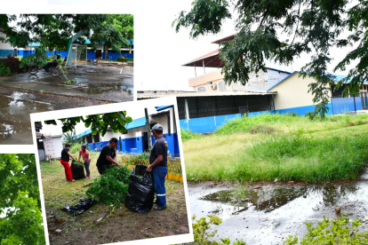 Las consecuencias de las lluvias son evidentes: inundaciones en patios y montes.