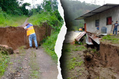 Una falla geológica ha provocado deslizamientos de tierra que siembran miedo y destrucción en Cube, Quinindé.