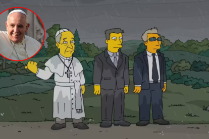 De la Plaza San Pedro a la televisión animada: el Papa también fue parte del universo amarillo.