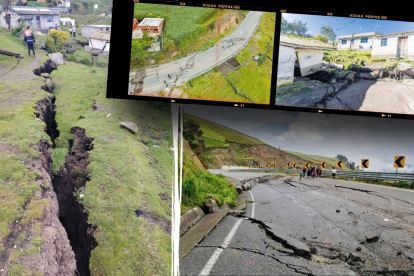 En la  comunidad de Sarahusha, parroquia Zumbahua, Cotopaxi, los habitantes viven entre angustia y miedo por los daños en el suelo.