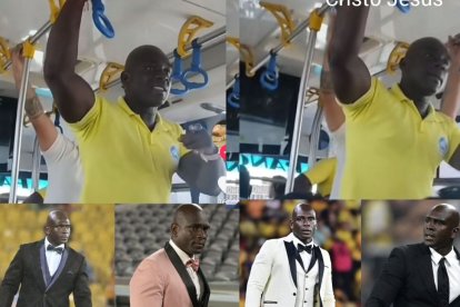 Segundo Castillo predicando la palabra de Dios en un bus en Guayaquil.