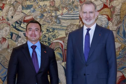 El presidente Daniel Noboa y el rey Felipe VI mantuvieron una reunión en el Palacio de La Zarzuela como parte de la gira presidencial.