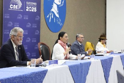 El Pleno del Consejo Nacional Electoral es presidido por Diana Atamaint.