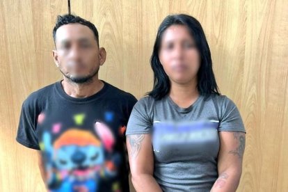 Un hombre y una mujer fueron aprehendidos en el inmueble intervenido.