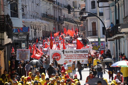 Son cuatro marchas las que se realizarán en Quito este 1 de mayo.