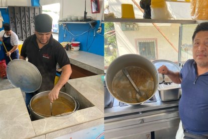 Jonas Pinargote y Adolfo Tomalá se quedadon sin encebollado en las primeras horas.