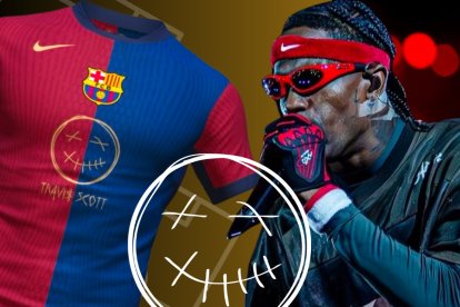 Travis Scott aparecerá en el uniforma del FC Barcelona.