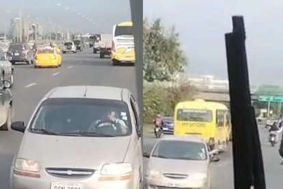 El conductor del vehículo condujo en sentido contrario.