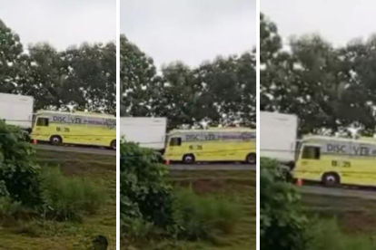 Un bus de Barcelona SC tuvo un choque en vía Naranjal - Machala.