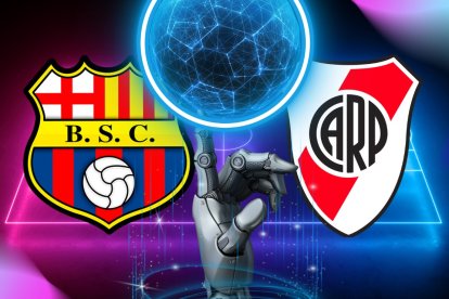 Barcelona SC y River chocan en el estadio Monumental de Guayaquil.
