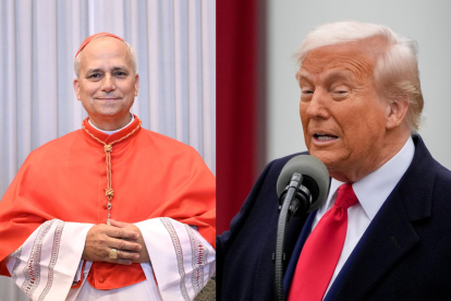 León XIV y Donald Trump.