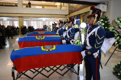 Funeral de los militares víctimas de un ataque armado en Orellana.
