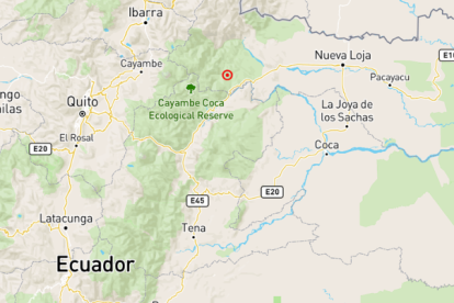 El sismo se reportó en la provincia de Sucumbíos.