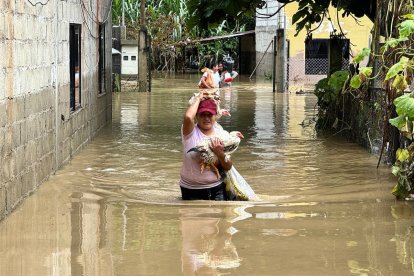 Desbordamientos de los ríos en Zamora causan desastres en viviendas y vías.