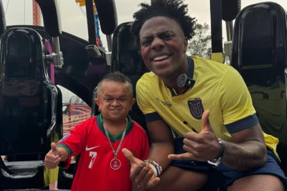 Jorgito Guayaco y IShowSpeed en Quito.