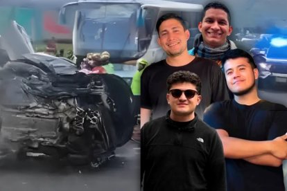 Los jóvenes se movilizaban en un vehículo que terminó volcado.