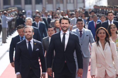 Niels Olsen a su llegada a la Asamblea Nacional este 14 de mayo.