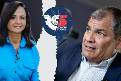 Marcela Aguiñaga, prefecta de Guayas, y Rafael Correa protagonizan un cruce de declaraciones tras las elecciones.