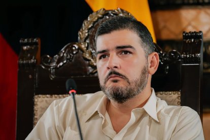 Aquiles Álvarez, durante sesión del Concejo Municipal de Guayaquil.