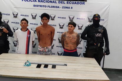 Los detenidos por el crimen de taxista en Guayaquil.