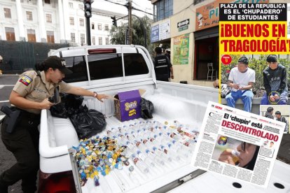 Se realizó un operativo de venta de licores cerca de los colegios del centro de Quito.