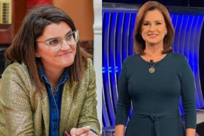 La vicepresidenta María José Pinto y la expresentadora de noticias Teresa Arboleda