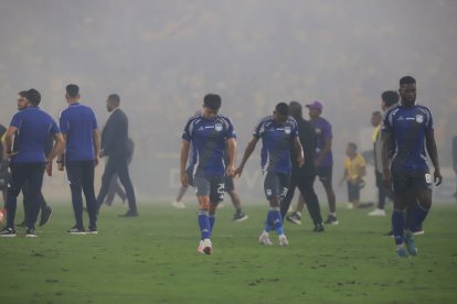 El lamento se reflejó en la plantilla azul tras perder 2-0 el Clásico.
